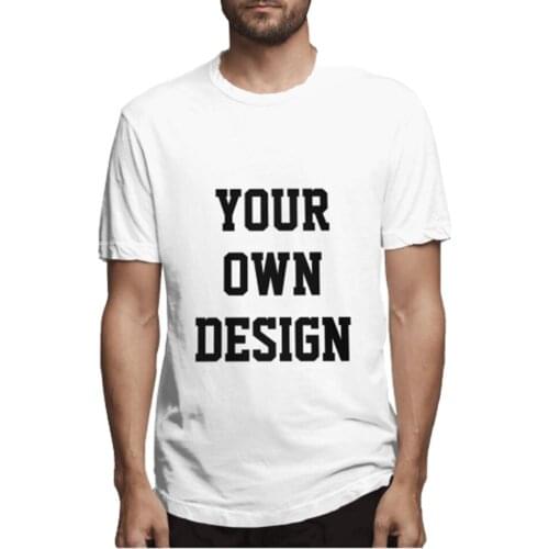 Customized Mens T Shirt Print Your Own Design Cotton T-Shirt for Men Plus Size S-6XL 20 Colors