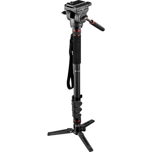 LENNON LM5CH Carbon Fiber Saker Quick Release Professional Video Monopod Tripod up to 18kg Suitable for DSLR Video Cameras