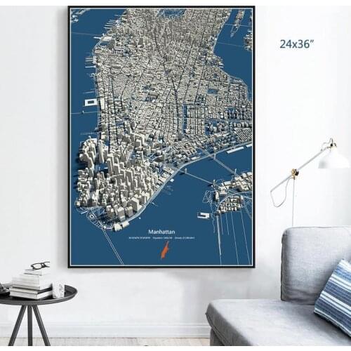 City Layout Of Manhattan Manhattan Map Manhattan Art New York Manhattan Printable New York Print New York 3D Map Manhattan
