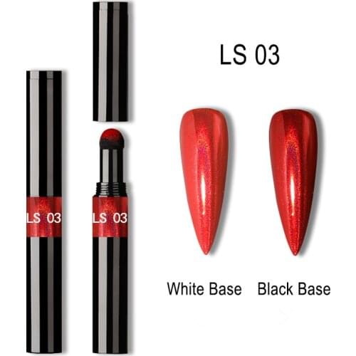 MiFanXi 6 Colour Nail Art Air Cushion Magic Powder Pen Holographic Mirror Effect Glitter Powder DIY Design Manicure Decorations