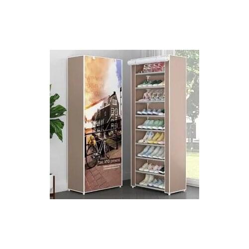 Multi-layer Shoe Rack Nonwoven Dustproof Shoes Organizer Shelf with Cover Shoe Rack Home Dorm Shoe Cabinet Blind box