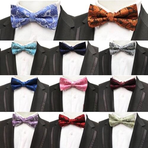 Men Business Paisley Floral Bowtie Wedding Party Adjustable Formal Bow Ties NEWBWTHZ0510