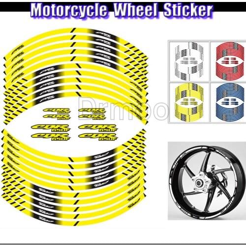 Motorcycle Auto Wheel Sticker Reflective Rim Stripe Tape Motorbike Decal Styling Stickers For Honda CBR 650F CBR650F ABS