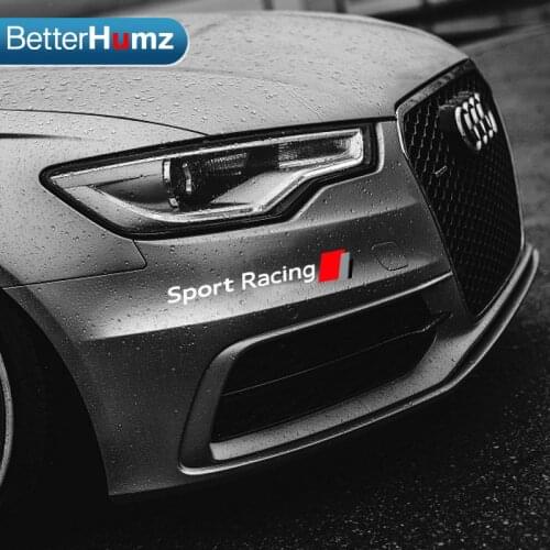 Betterhumz New Style Car Styling Front Bumper Decals Car Stickers For Audi a3 a4 a5 a6 a7 a8 q3 tt v8 Accessories