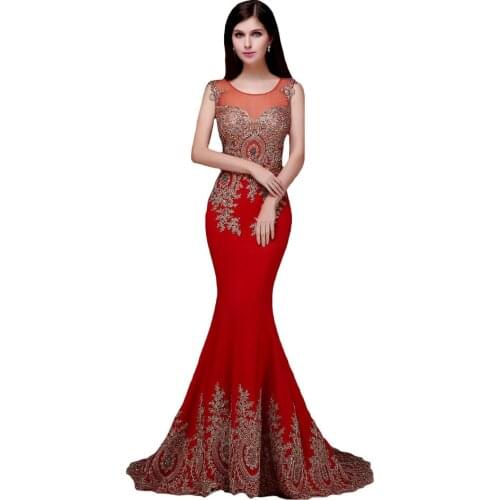 2021 new Real Image Sheer Neck Evening gold Lace Red Black Burgundy Formal Party Gown Arabic Plus Bespoke Occasion Dresses