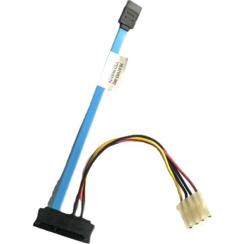 Right Angled 90 Degree ITX Hard Drive Data Power Supply Integrated Cable IDE 4Pin SATA to SATA 22Pin(7+15Pin) Data Power Cable