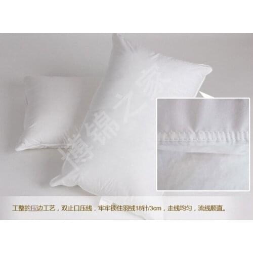 Travel pillow 12*30 inches white filled 14 oz Fill power 800 cuin 90/10 white goose down free shipping soft