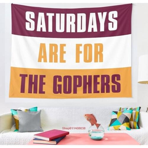 Saturdays are for The Gophers University of Minnesota tapestry Wall Hanging Tapestries for Living Room Bedroom Home Decor