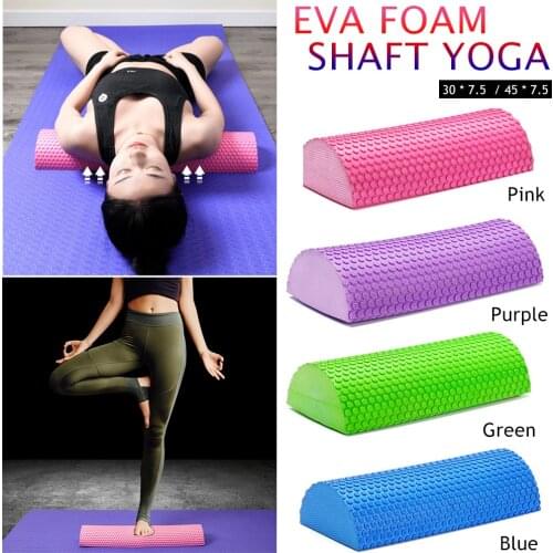 30-45cm semi-circular Yoga massage EVA Massage Roller Column Foam Shaft Hollow Portable Muscle Relaxation Fitness Mini Massage