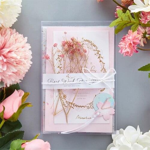 Greeting Card Beautiful Bronzing Light Luxury Hand Letter Envelope Gift Box Set High-End New Years Birthday Gift Blessing