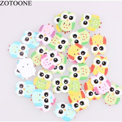 ZOTOONE 100Pcs Mixed Wooden Buttons Cute Bird Pattern Decoration Buttons 2 Holes Sewing Accessories Craft DIY Scrapbooking D