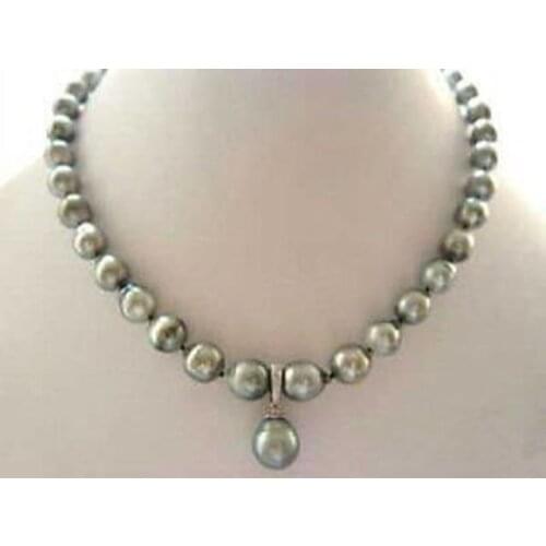 RARE High TAHITIAN PEARL NECKLACE WITH PENDANT