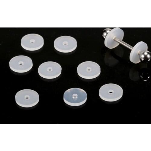 10PCS Silicone Piercing Healing Discs Flexible Anti Hyperplasia Saucer For Ear Studs Tongue Rings Lip Rings Soft Gaskets Spacers