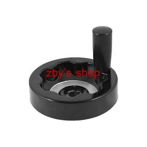 Foldable Revolving Handle 12mm x 100mm Hand Wheel Black for Lathe