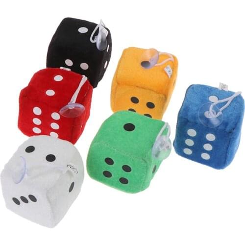 JETTING New 1 Pair Auto Car Fuzzy Dice Dots Rear View Mirror Hanger Decoration Car Styling Interior Accessorie