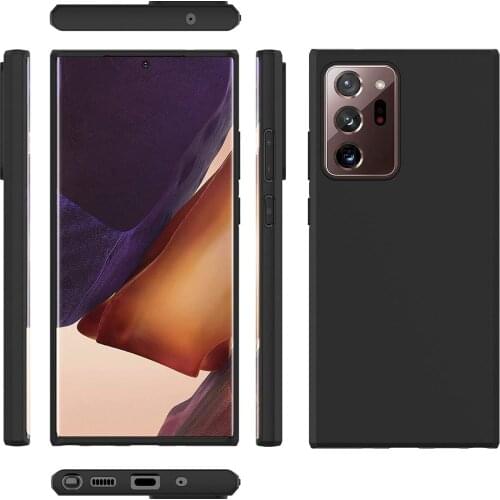 EasyAcc Slim Case for Samsung Galaxy Note20 Plus Ultra Matte Black Thin TPU Phone Case Finish Profile Soft Back Protective Cover