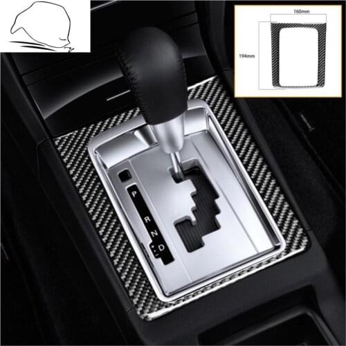 For Mitsubishi Lancer EVO X 2008-15 Carbon Automatic Transmission Gear Box Shifter Surround Frame Cover Sticker Car Accessories