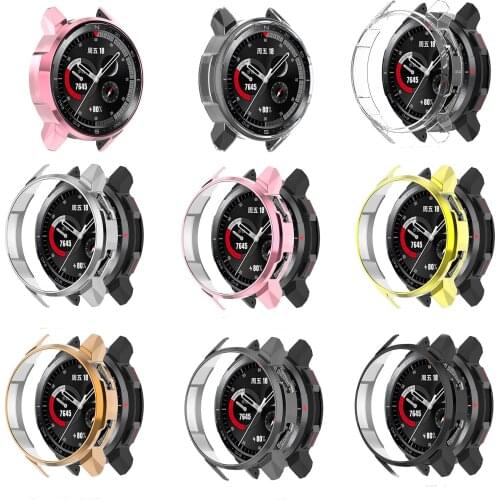 PC Hard Edge Shell Screen Glass Protector Case Frame Protector For Huawei Honor Watch GS Pro Smartwatch Protective Bumper Cover