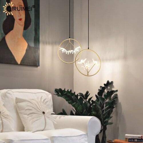 Gold Black Dandelion Shaped New Modern LED Pendant Lights Living Dining Room Bedroom Lamps Corridor Aisle Bar Indoor Lighting