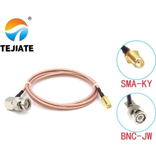 1PCS TEJIATE Adapter Cable BNC To SMA BNC-JW Convert SMA-KY 8-90CM 1 1.5 2M Length Connector RG316 Wire