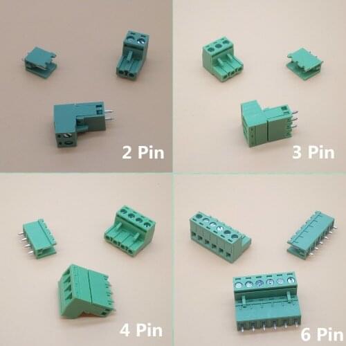 10 Sets 5.08 2/3/4/5/6/7/8pin Terminal Plug Type 300V 10A 5.08mm Pitch Connector Pcb Screw Terminal Block