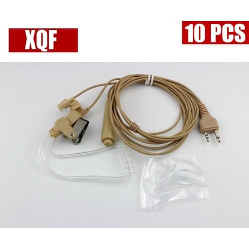 10PCS Skin 2 Pin Headset Acoustic Air Tube Earpiece Earphone PTT for Midland Portable Radio GXT550/650 GXT1000VP4 GXT1050VP4