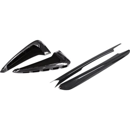 2 Pcs for Bmw X5 F15 X5M F85 14-17 Shark Gills Side Fender & 2 Pcs Real Carbon Fiber Car Center Decoration Trim