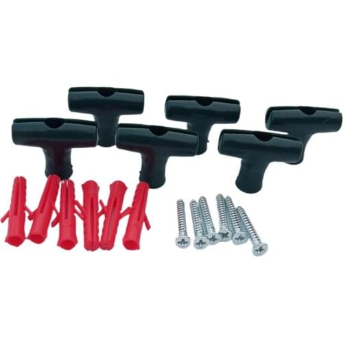 6pcs Reusable Gardens Clips T Clips with Screws/Rawl Plugs Garden Care Tools