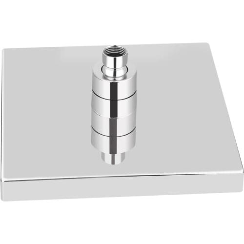 8" Inch Square Chrome Face Rainfall LED Shower Head 7 Colors Changing Romantic Light Home Square 8 Inch Colorful LED Top Spray