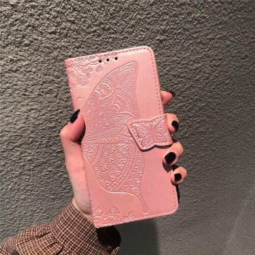 Butterfly Leather Case For Huawei Honor 8s 7s 8a Lovely Flower Flip Book Case On For Honor 8 A 7 S Wallet Chain Fold Cover Funda