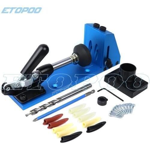 Woodworking Doweling Jig Kit Pocket Hole Jig System With 9.5mm Drill Bit For Wood Drill Guide Hole Puncher Carpentry Tools