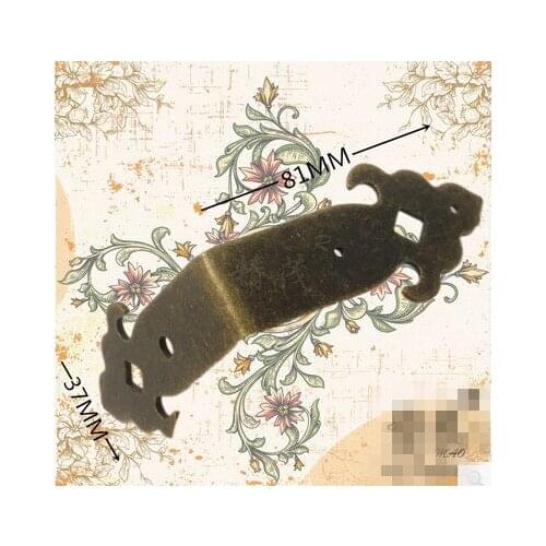 Wooden box accessories Antique B81*37mm super thick iron clad wooden box decoration angle right of square box