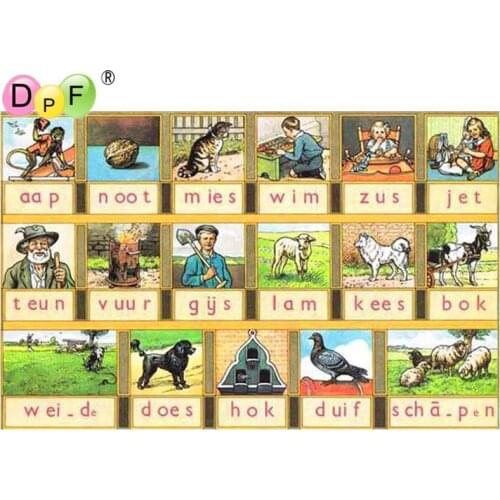 DPF 5D DIY Diamond Painting Cross Stitch Cartoon Aap noot mies diamond Embroidery Rhinestone Mosaic Decor kits