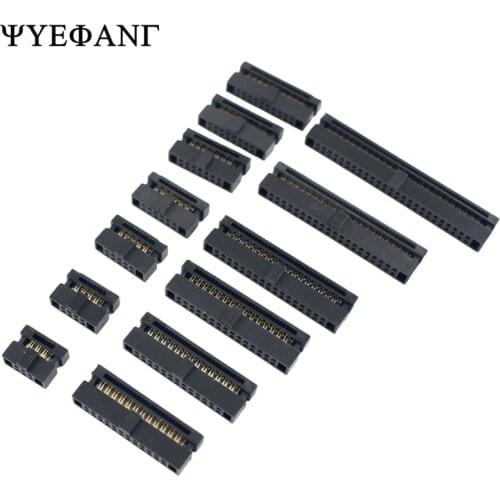 5pcs 1.27mm FC 6 8 10 12 14 16 20 24 26 30 34 40 50 Pin IDC Female Header Socket Connector For 0.635mm Pitch Flat Cable 10P 14P