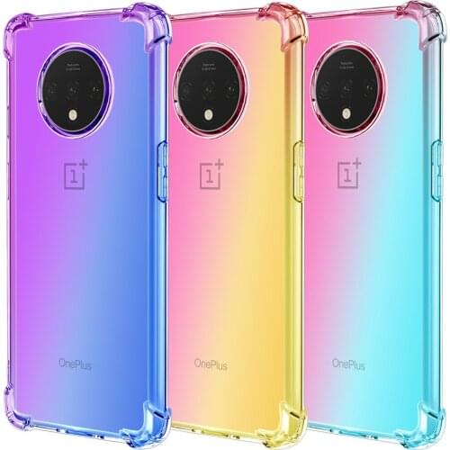Gradient Color Phone Case For OnePlus 7T Pro 6T Coque Luxury TPU Silicone Cover Case For One Plus Nord 8 Pro 8Pro 7 7T Pro Funda