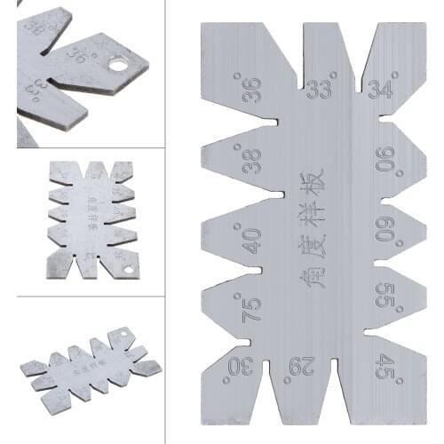 Stainless Steel Thread Gauge Central gauge Angle Tooling Plate with 29°-90°Range for Industrial Measurement