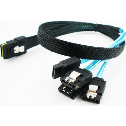 Newest ServerMINI SAS 36P SFF 8087 to SATA Hard Disk Sata3 1 Drag 4 Data Cable