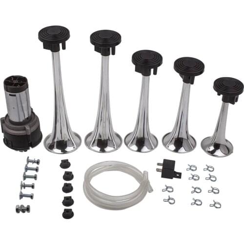 5x 12V Trumpet Car Air Horn Compressor Kit 125DB Musical Dixie of Hazzard