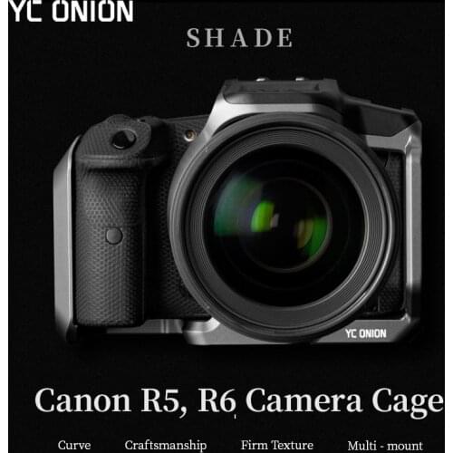 YC Onion Canon R5/R6 Camera Cage with Cold Shoe Canon R5/R6 Camera Formfitting Full Cage with Cold Shoe Mutiful Thread Holes