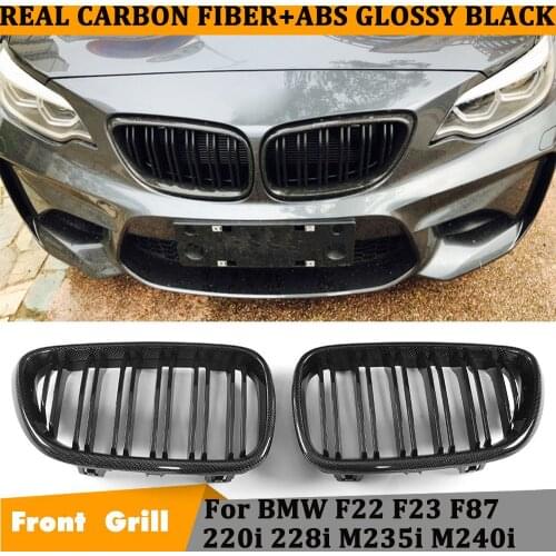 M2 F22 Carbon Fiber Front Bumper Racing Grille Replacement for BMW 2 series F22 F23 F87 M2 220i 228i M235i M240i 2014-2019
