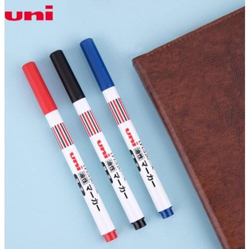 3pcs UNI Oily Marker A-5E 0.7-0.9mm Marker Environmental Protection Quick-Drying Poster Advertising Pen CD Pen