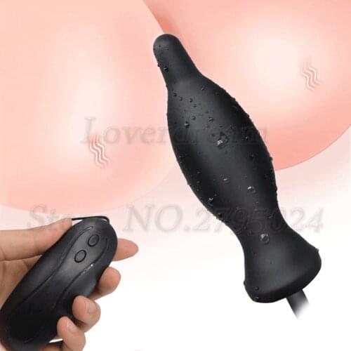 Inflatable vibrator Super Large Anal Dildo Pump Anal Dilator Expandable Butt plug Balls Sex Toys for woman Vagina Masturbator