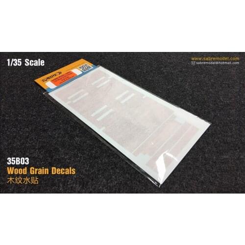 SABREModel 35B03 Complete Wood Grain Decals for railcar deck For 1/35 Scale 35A05