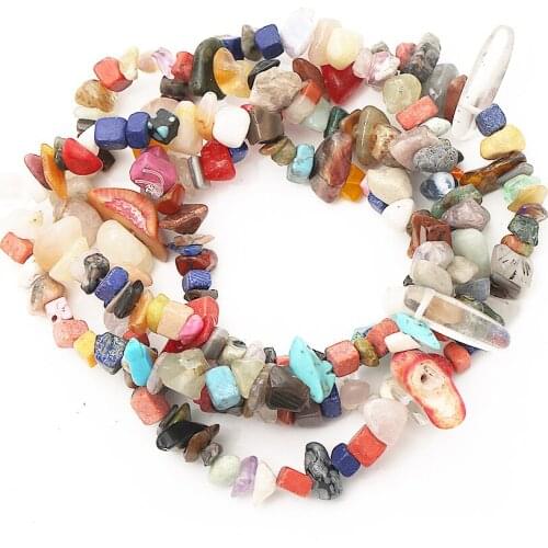 Irregular Natural Stone Colorful Lapis Opal Amethys Freeform Chip Stone Loose Beads For Jewelry Making DIY Necklaces Bracelets