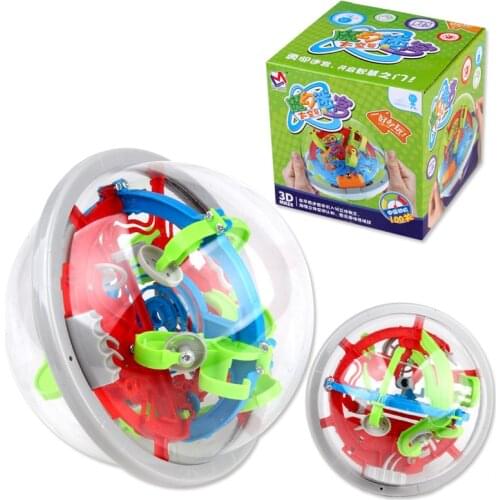 New 3D Intellect Puzzle Ball Maze Game for Children Educational Metal Toy Learning Creativity Kids from 1-3 Boys Girls Baby Y038