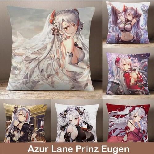 Game Anime Azur Lane Prinz Eugen Cartoon Dakimakura Plush Stuffed Throw Pillow Bed Sofa Cushion Cosplay