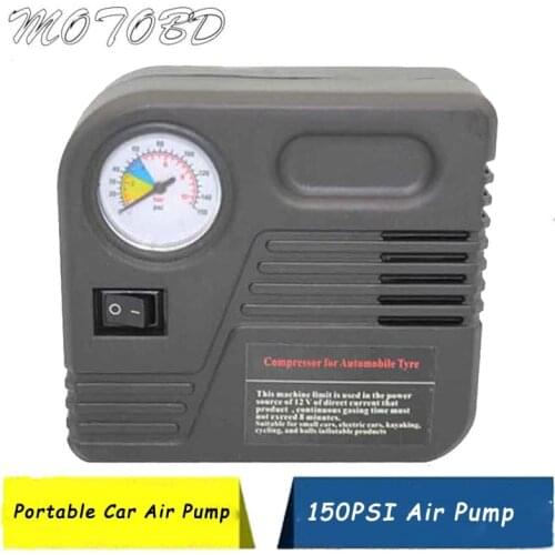 Portable Car Air Pump Auto Electric Air Compressor Tire Inflator 12V 60W With Car Jump Starter Connector 150PSI