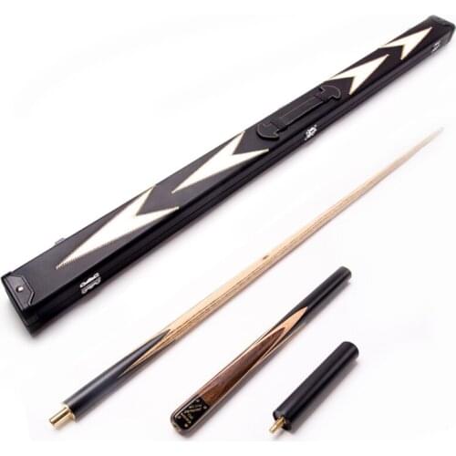 Handmade four-side inlay Snooker Cue Stick in 9.5mm Tip 3/4 Jointed with mini-extension+3/4 snooker cue case set