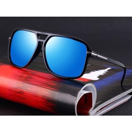 Polarized Sunglasses Men Oversized Square Mirror Fishing Sun Glasses Brand Designer Retro Fishing Sunglass Goggles