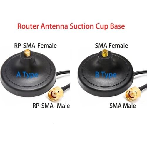 2.4G bluetooth BT WIFI antenna extension cable router antenna strong magnetic suction cup base RP sma male female connector